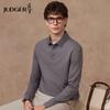 Judger Men's 250g Heavyweight Cotton-Feel Long-Sleeve Polo Shirt