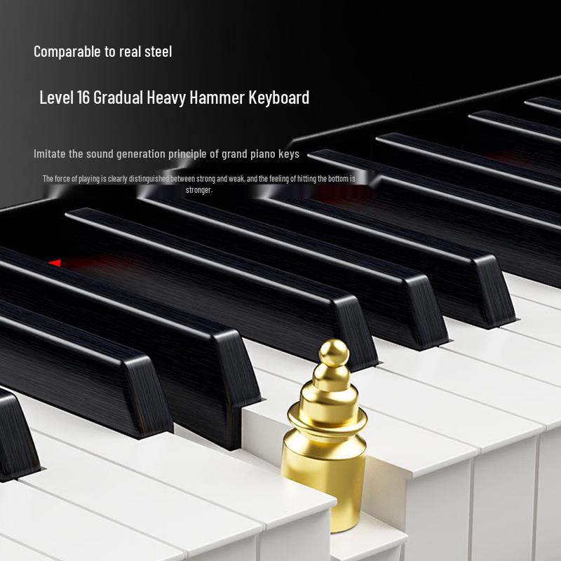 Multifunctional Intelligent 88-Key Weighted Hammer Upright Electronic Piano for Adults