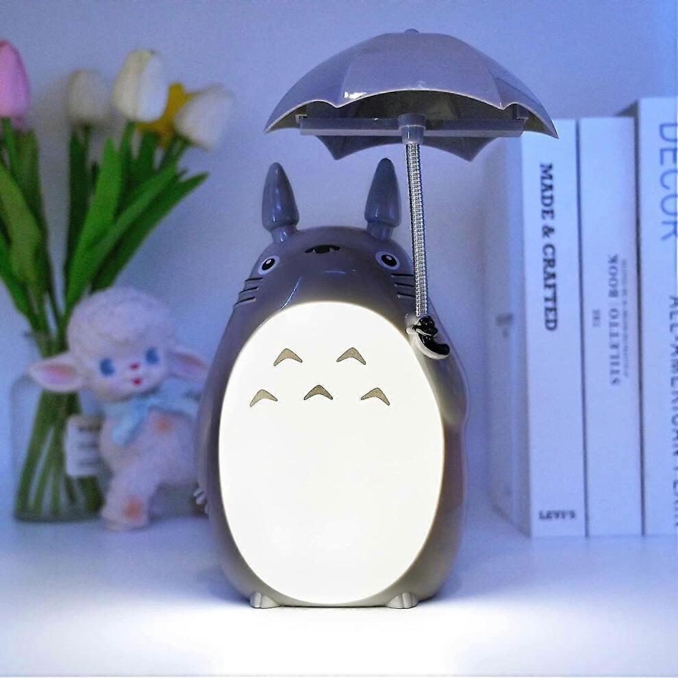 My Neighbor Cute Stuff Night Light,totoro Merchandise,with 2 Modes for Bedroom Bedside Lamp Reading Light Best Gifts for Girls Boys And Friends (grey)