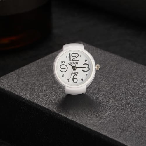 Lancardo Round Ring Watch, One Size Fits All, with Lid Cover, for Men and Women, Analog, Easy To Read, Daily Accessory, Commuting, Christmas Gift, Bir