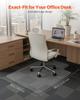 Chair Mat with Lip, 915 x 1225 mm Office Chair Mat for Low Pile Carpeted Floors, Plastic Floor Protector Rug with Studded, Non-Slip & Easy to Clean,