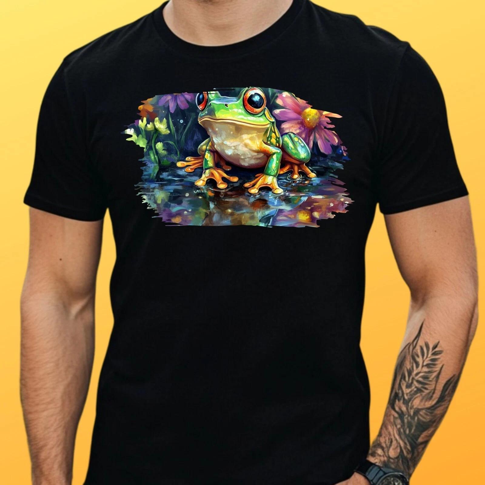 T-Shirt Herren Frosch Motiv Baumwolle Größe S bis 5XL XXXXL