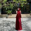 Beautiful Beach Dress, Gentle Pink Neck Top, Wide-leg Casual Pants, Two-piece Set for Women