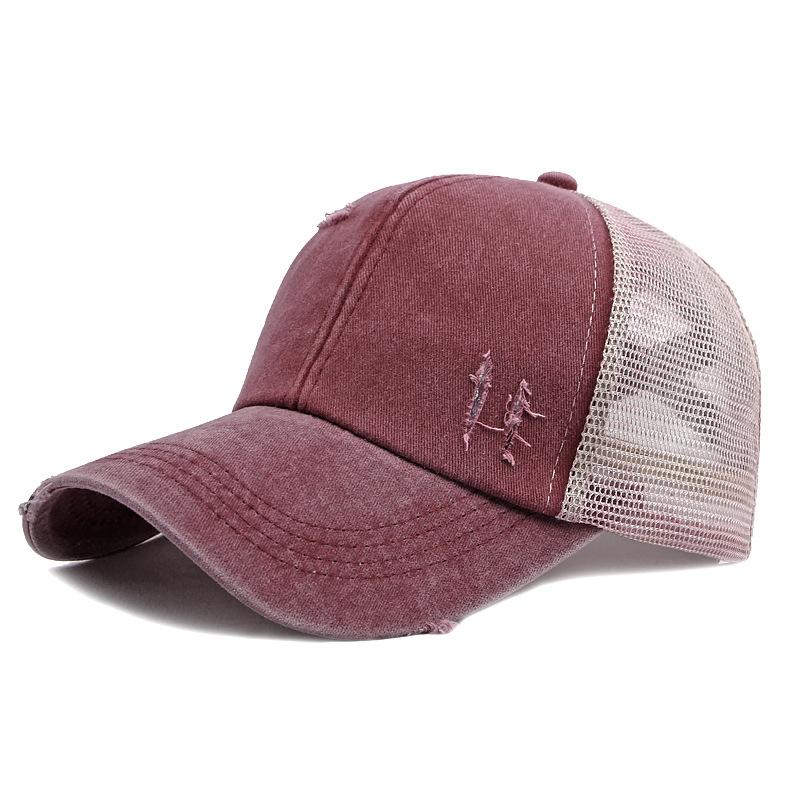 Summer Men Breathable Mesh Baseball Cap Outdoor Sports Running Snapback Cap Women Sunscreen Hat Ponytail Panama Cap Dad Hats