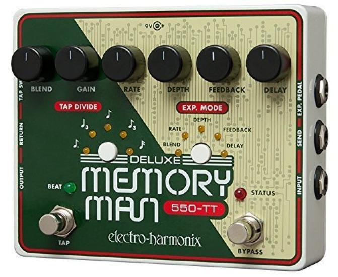

Electro-Harmonix Deluxe Memory Man Tap Tempo 550 Analog Delay Effects Pedal [Used]