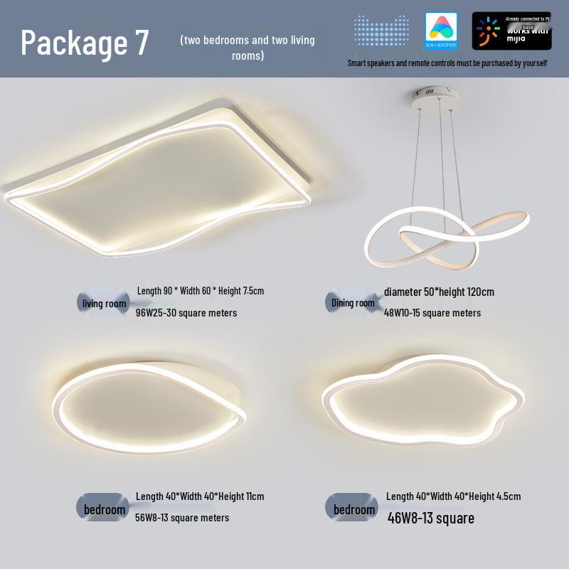 Modern Minimalist Ceiling Light Package with Smart Home Integration for Whole House