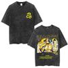 Washed Vintage Anime The Seven Deadly Sins Escanor Lion's Sin of Pride Graphic T-shirt Manga Retro Oversized T Shirts Unisex