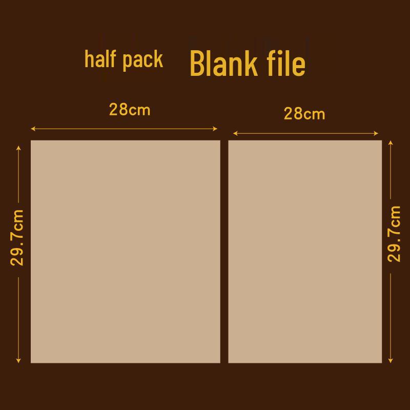 100-Pack A4/A3 Acid-Free Kraft Paper Document Covers for School, Law Firm, Architectural Use