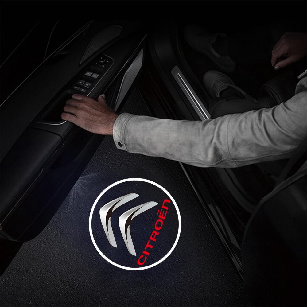 1/2pc Car Door Welcome Laser Led Projector Logo Light Wireless Car Accessorie For Citroen C1 C2 C3 C4 Picasso C-ELYSEE Berlingo