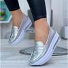 New Casual Single Shoes Round Head Low Top Thick Sole Heightening Soft Sole Work Shoes Doudou Shoes Women