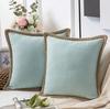 1PC Solid Color Throw Pillow Cover 45X45cm Cozy Linen Home Bedroom House Office Square Pillowcase Funda Cojin