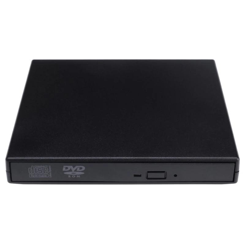 USB 2.0 External DVD Player CD Drive Mp3 Music Movies Portable Reader for Windows 7/ 8/ 10 Laptop Desktop PC Computer