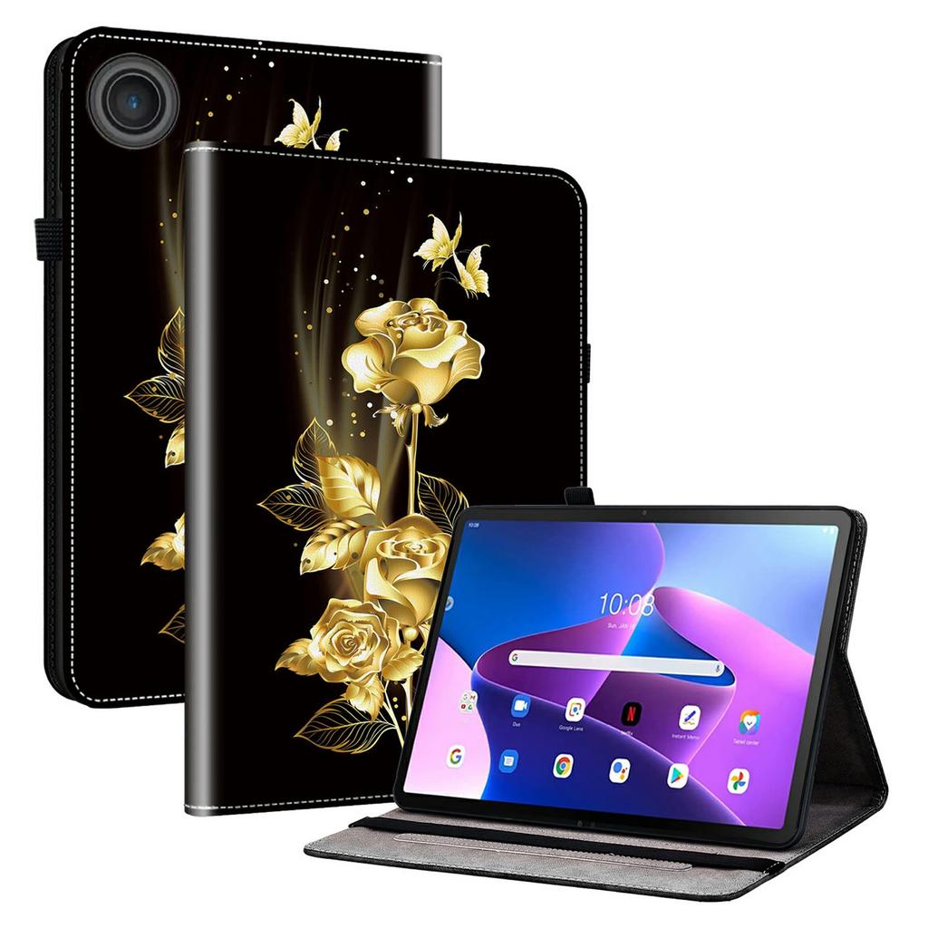 For Lenovo Tab TB311FU Leather Case Pattern Printed Stand Tablet Cover with Card Slots