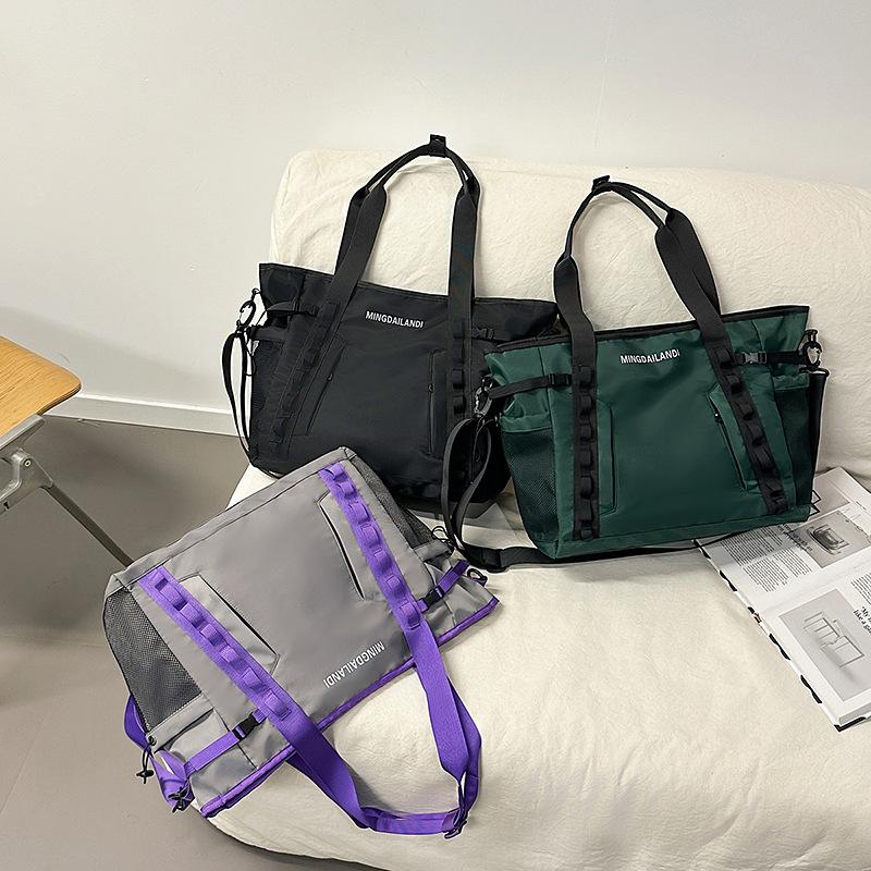 Travel bag Large capacity ins Niche fitness bag Storage duffel bag Shoulder bag Crossbody portable waterproof shopping bag