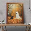 DIY Diamond Painting Canvas Autumn Birch Forest Cat And Spirit Design 5D Full Drill Art Creative Leisure Craft Home Decor