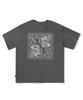 Peullukeu Blue Wave Pigment Short Sleeve T-Shirt Dark Gray Fst733