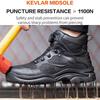 Rotary Buckle Work Boots Safety Steel Toe Shoes Men Breathable Safety Shoes Brand Indestructible Shoes Puncture-Proof Work Shoes