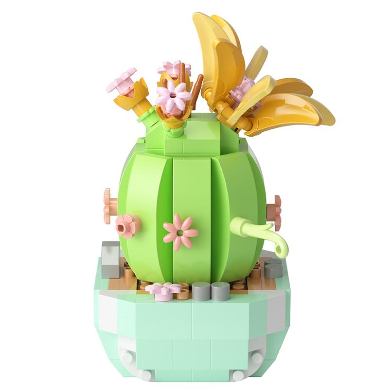 

Конструктор в горшке, суккулент, имитация кактуса, подсолнуха, микрочастицы, строительный блок, игрушка, украшение для рабочего стола, игрушка на день рождения S