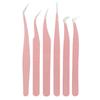 Lash Extension Tweezers for False Eyelashes Stainless Steel Lash Tweezers for Precise Eyelash Placement And Removal Rust-Proof Makeup Tool for