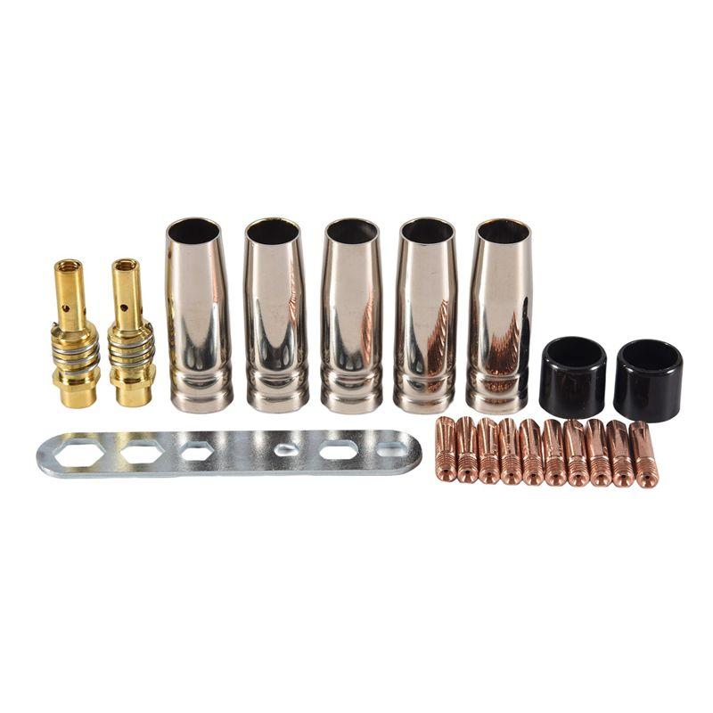 

ABUL-60Pcs Nozzles Contact Tips Holders Mig Welder Consumable Accessory For 15Ak Mb15 Mig Co2 Welding Torch