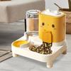 Automatic Cat Feeder and Water Dispenser Pet Convenient Compact Household Food Feed