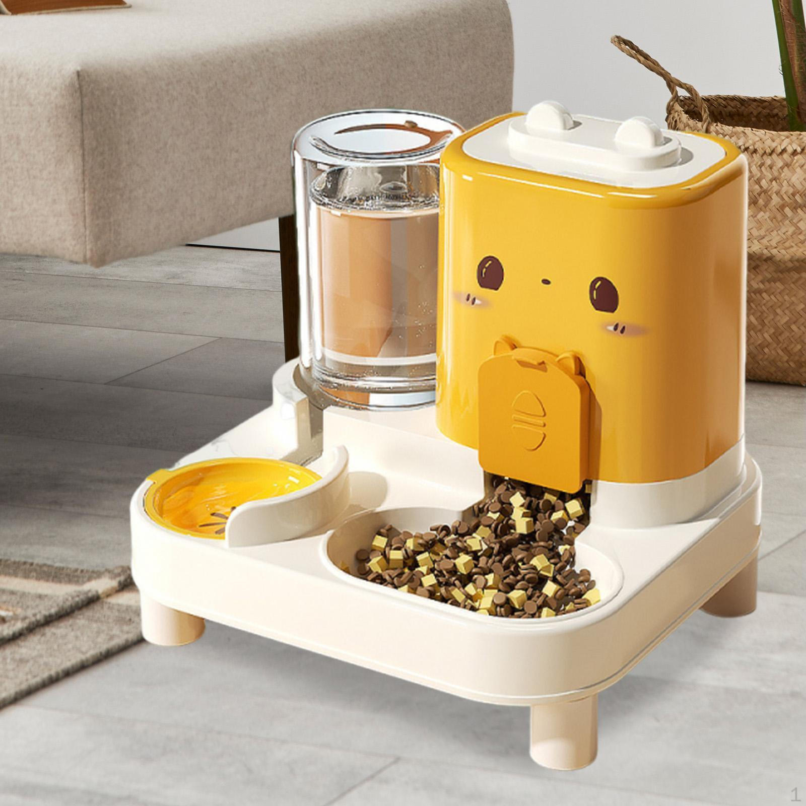 

Автоматическая кормушка и поилка для кошек, миска для питья для домашних животных, портативная, компактная миска для собак жёлтый