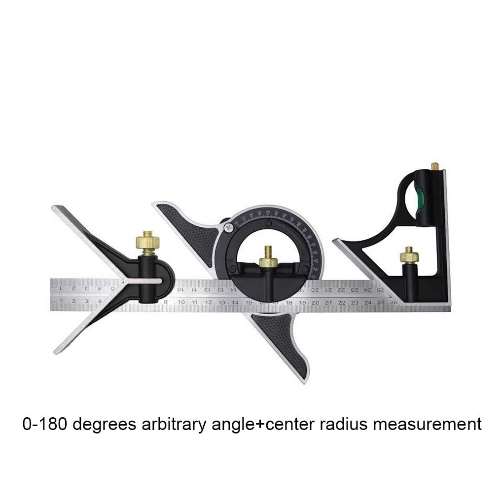 Combination Angle Ruler Accurate Woodworking Accessory Hand Tools Adjustable Measuring Protractor Measure Tool