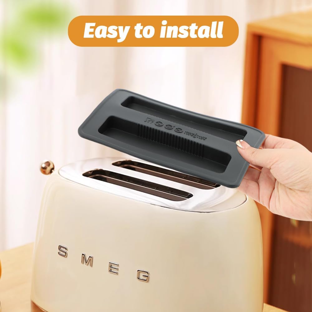 2 Pack Toaster Cover, Silicone Toaster Lid Appliances Top Cover, Universal Bread Machine Cover Kitchen Bread Maker Lid, Sandwich Machine Part