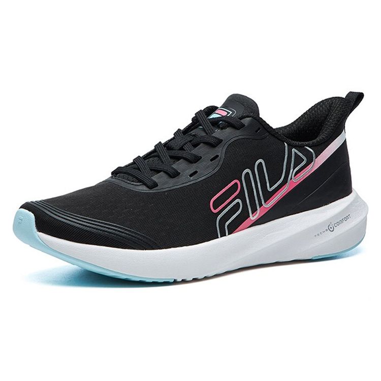 Fila Athletics Vola Run Round Toe Lace-Up Low-Top Running Shoes Women sneaker Black A12W122204FBK