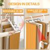 Pant Hangers Space Saving Jean Hangers -No Wrinkle Clothes Hanger - Closet Organizer and Storage, College Dorm Room Essentials Apartment Must Have -