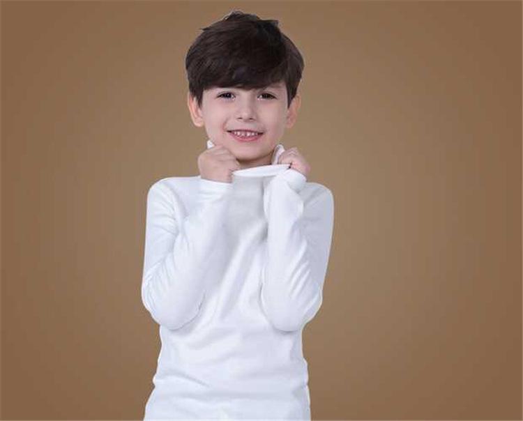 Camiseta Interior Básica de Algodón Puro de Manga Larga y Cuello Alto para Niñas Otoño/Invierno 2025
