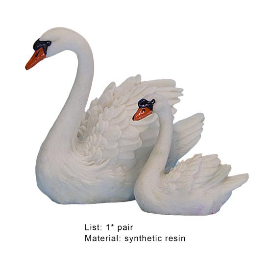 1 Par de Adorno Decorativo Innovador Amplia Aplicación Ligero Simulación Pequeño Cisne Adorno para Decoración de Coche