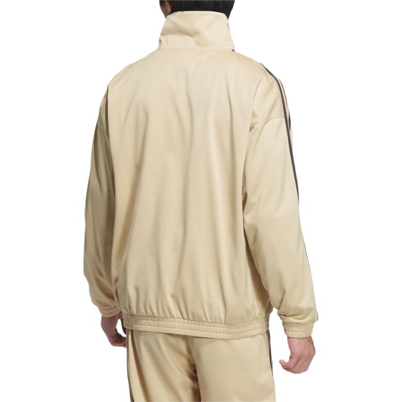 adidas Originals Klassiek Retro Drie Strepen Letterlogo Sport Lose Opstaande Kraag Lange Mouwen Jas Heren Jas Mist-Lichtbruin JL8399