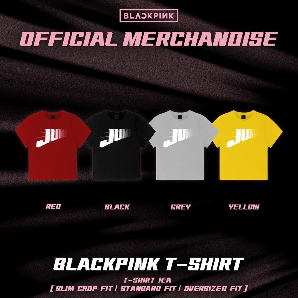 BLACKPINK “JUMP” ametlik T-särkide kollektsioon – FOTOGA T-särk / LOGOGA T-särk (Liibuv lõige / Standardne / Ülesuuruslik)