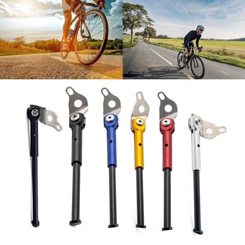 Aluminum Alloy Folding Bike Kickstand NonSlip Adjustable Bicycles Kickstand Stand Side Rear Parking Rack Easy To Install