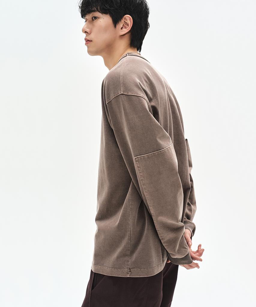 Sobeomeonteu 460G Double Neck Pigment Long Sleeve - Mocha Mousse -