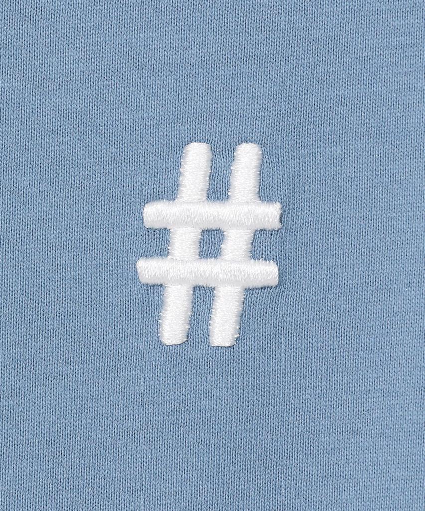 BEENTRILL Standard Hashtag Oversized Short Sleeve T-Shirt (Vintage Blue)