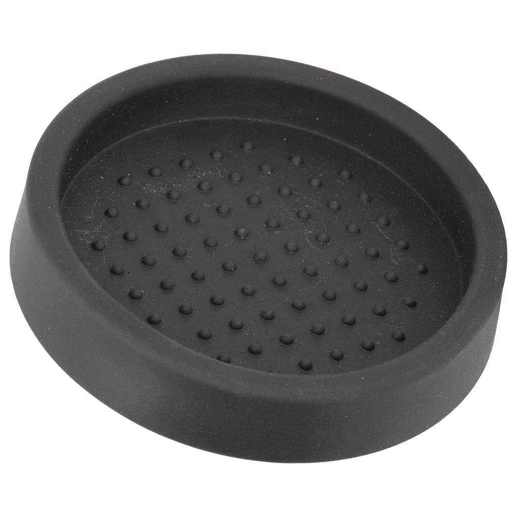 Rund Silikon Kaffetampermatta Mjuk Värmebeständig Bärbar Kaffetamperdyna för Hem Svart