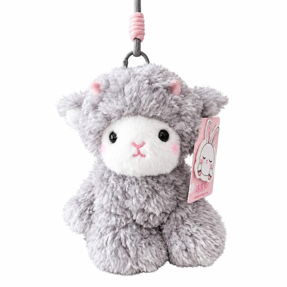 Bag Pendant Standing Sheep Plush Keychain Soft Stuffed Animal Ornament New Year Gifts