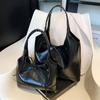 New Bowknot PU Women's Bag Simple and Commuting Messenger Bag Large Capacity Underarm Tote Bag for Women