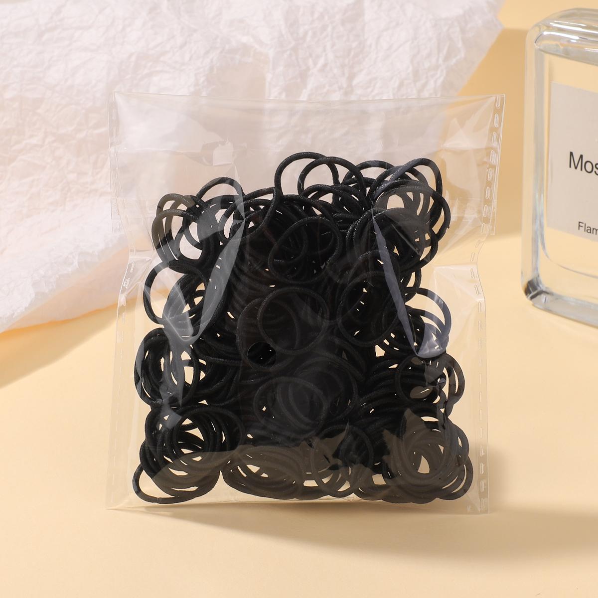 

100 шт./лот 2 см резинки для волос резинка цветная нейлоновая резинка веревка кукольные аксессуары для волос черные эластичные резинки для волос для маленьких девочек подарок