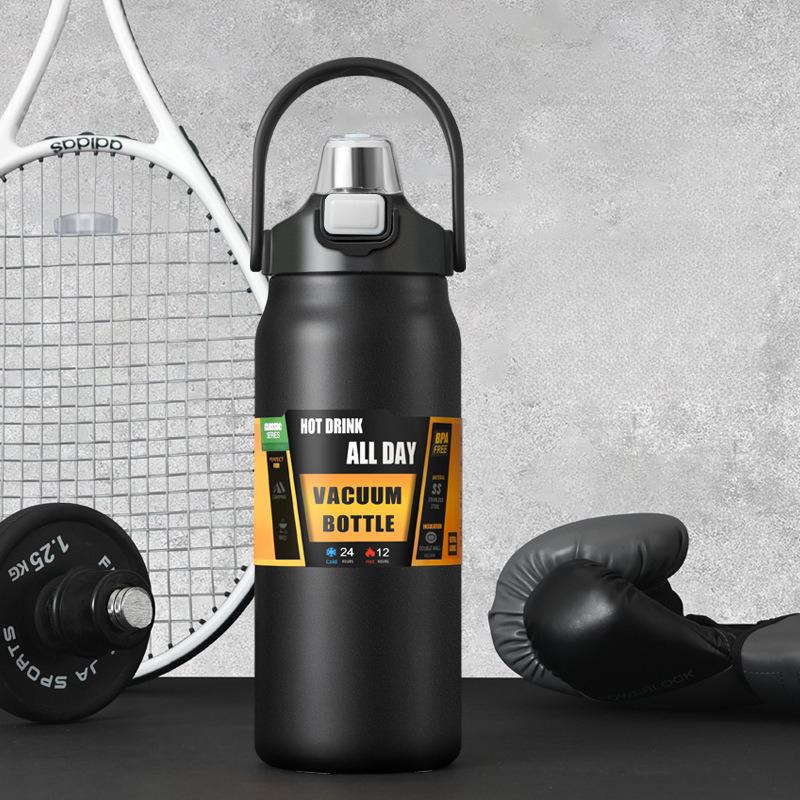 40OZ/50OZ Double Layer Thermal Bottles Outdoor Sport Vacuum Insulated Thermos Portable Stainless Steel Cold and Hot Water Bottle 1200ml
