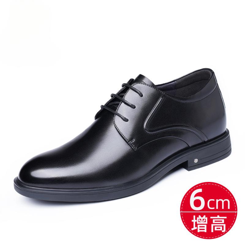 

Деловая обувь с внутренней высотой, увеличивающей рост, мужская кожаная обувь, новая весенне-осенняя, формальная мужская обувь, модная шнуровка, свадебная обувь для жениха 36