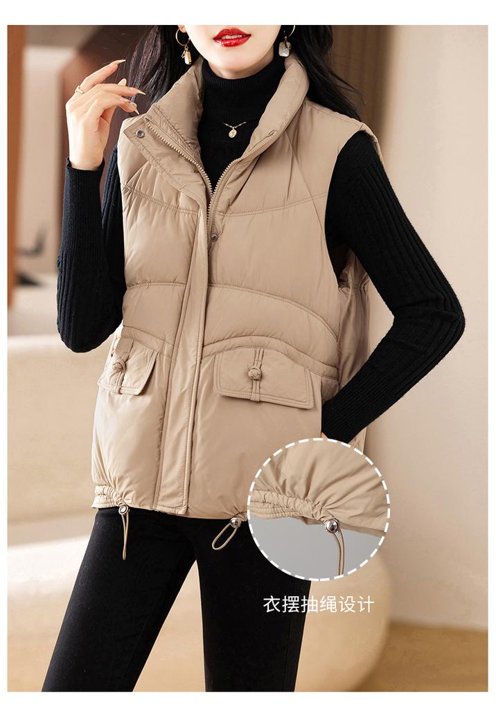 Women's down cotton vest women's autumn and winter new vest women's vest with a popular small coat