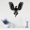 1 Stück schwarze Phoenix-Wanddekoration aus Eisenmetall – moderne Hängekunst für Küche und mehr