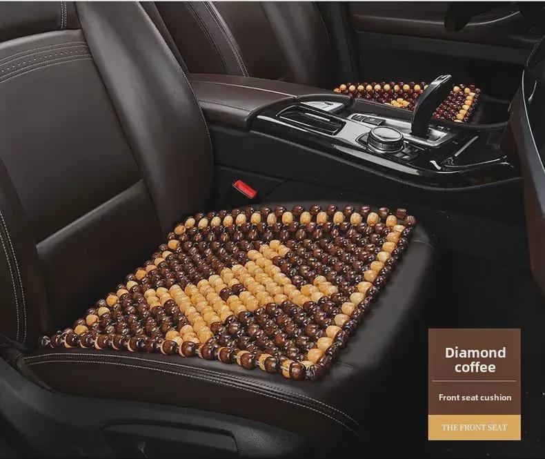 Pernă de răcire pentru scaun auto din lemn țesute manual - Covoraș universal de vară, respirabil