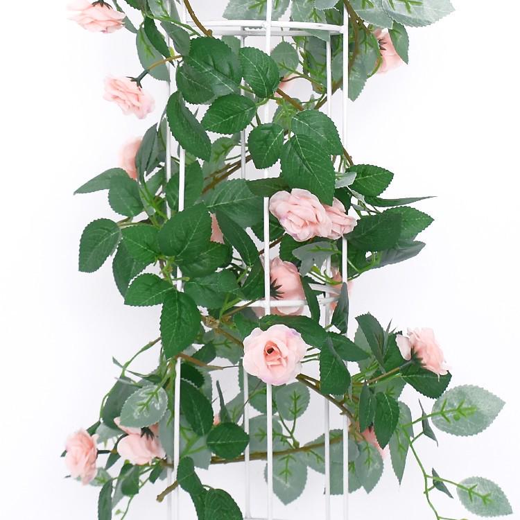 Artificial Silk Rose Vine for Ceiling or Pipe Decoration