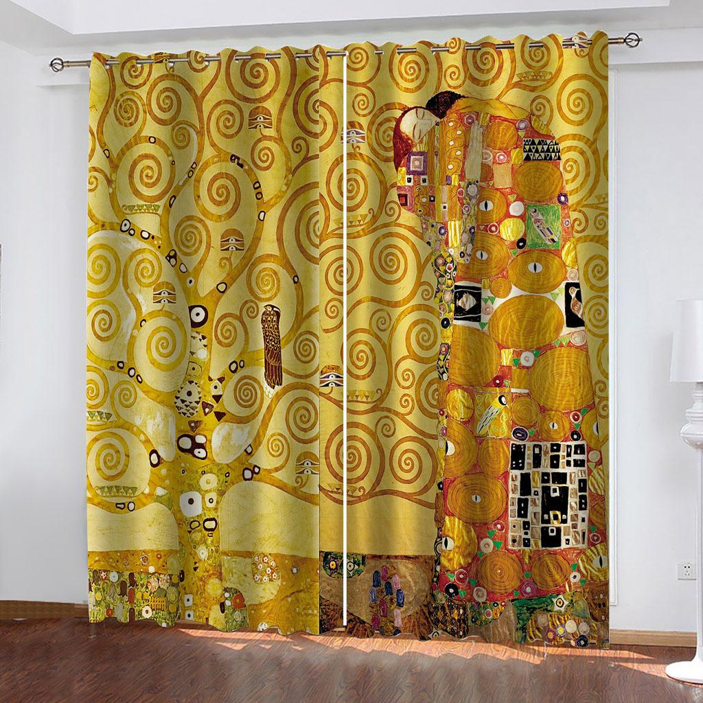 Abstract Art Figure Painting 3D Printed Blackout Curtain For Kids Girl Bedroom Living Room Decoration Window Treatment Drapes