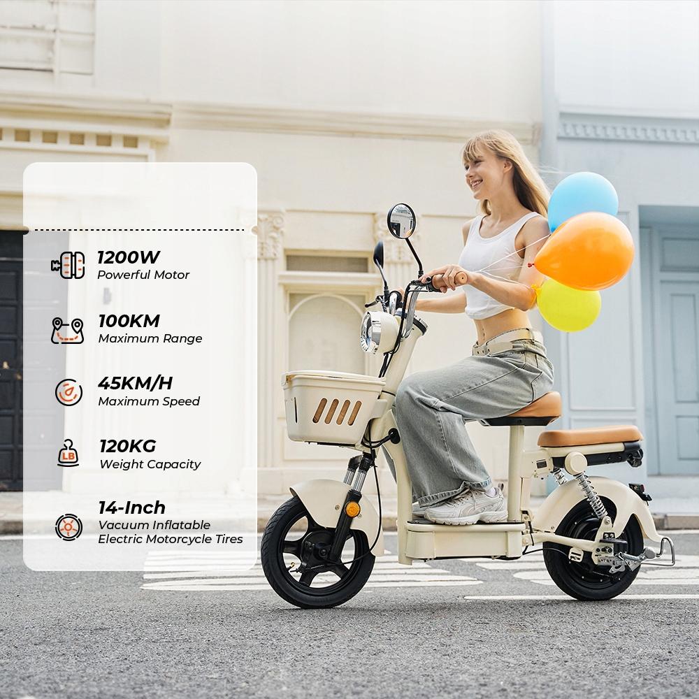 1200W NFC Adult Electric Vehicle Y16 Boys and Girls 100KM 20AH 45KM/H 14" Electric Scooters