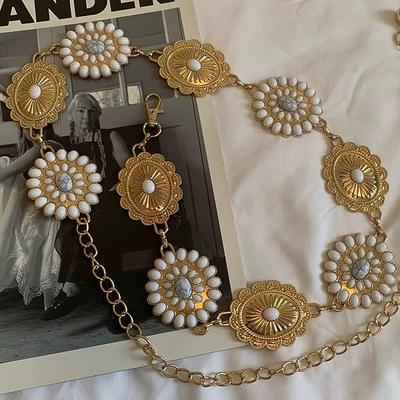Retro Versatile Ethnic Style Metal Bohemian Waist Chain Belt For Women Fashion Waist Seal Body Decor Accessories